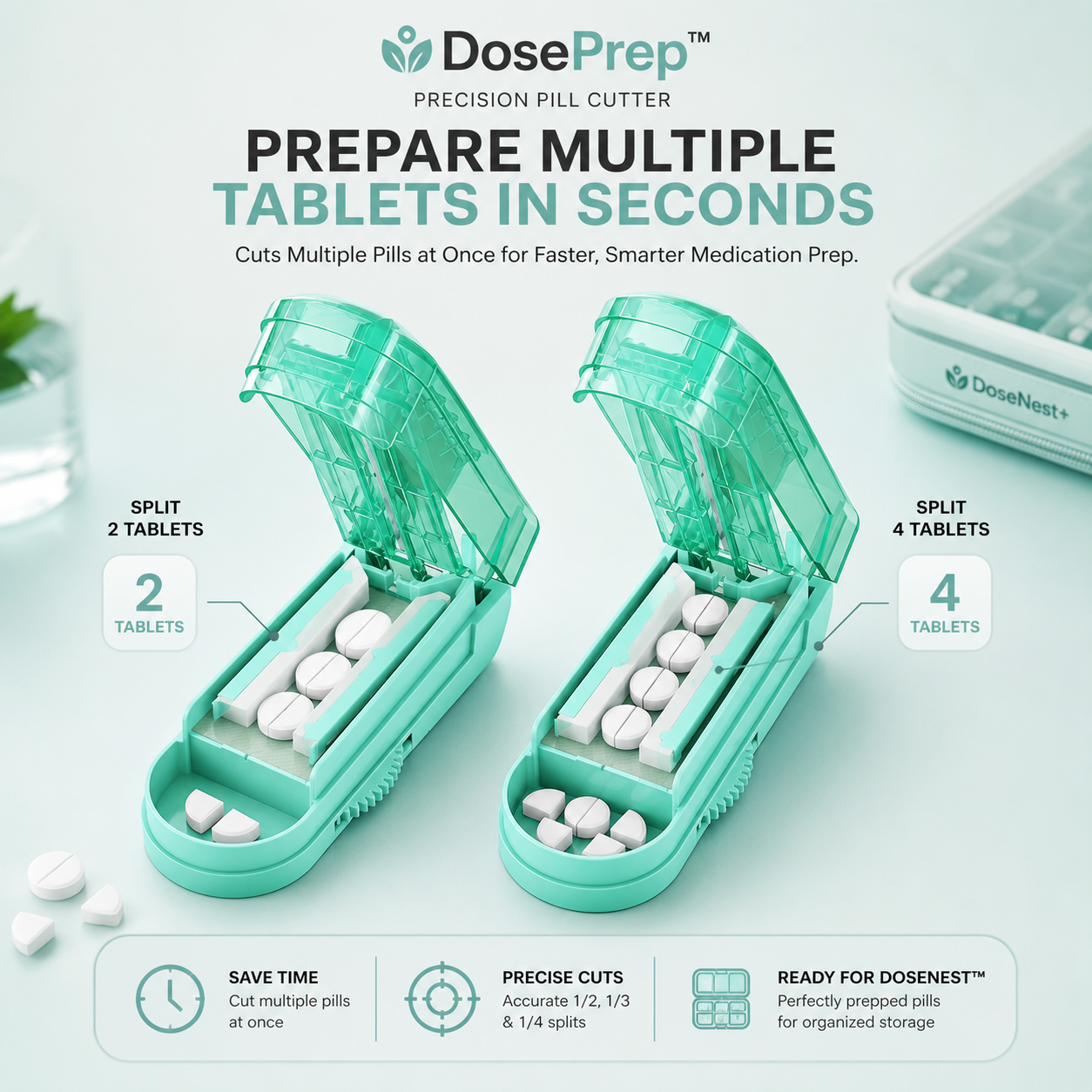 DosePrep™ – Precision Pill Cutter
