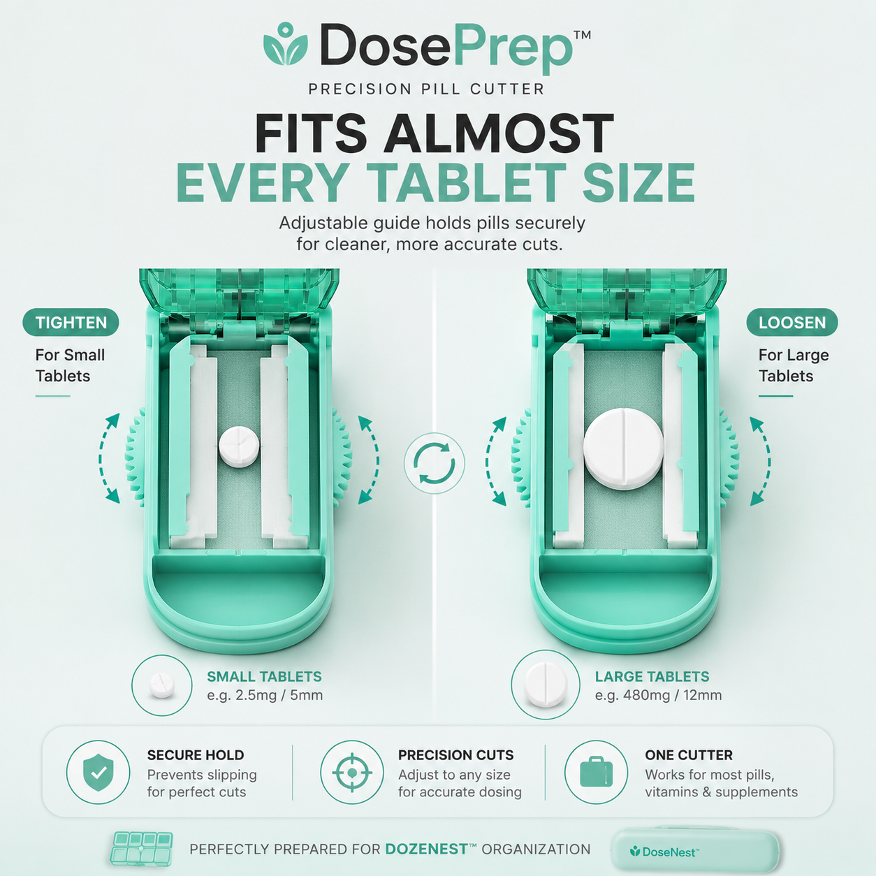 DosePrep™ – Precision Pill Cutter