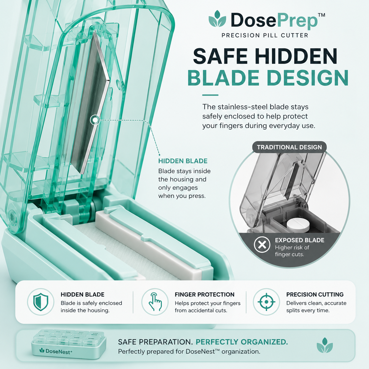 DosePrep™ – Precision Pill Cutter