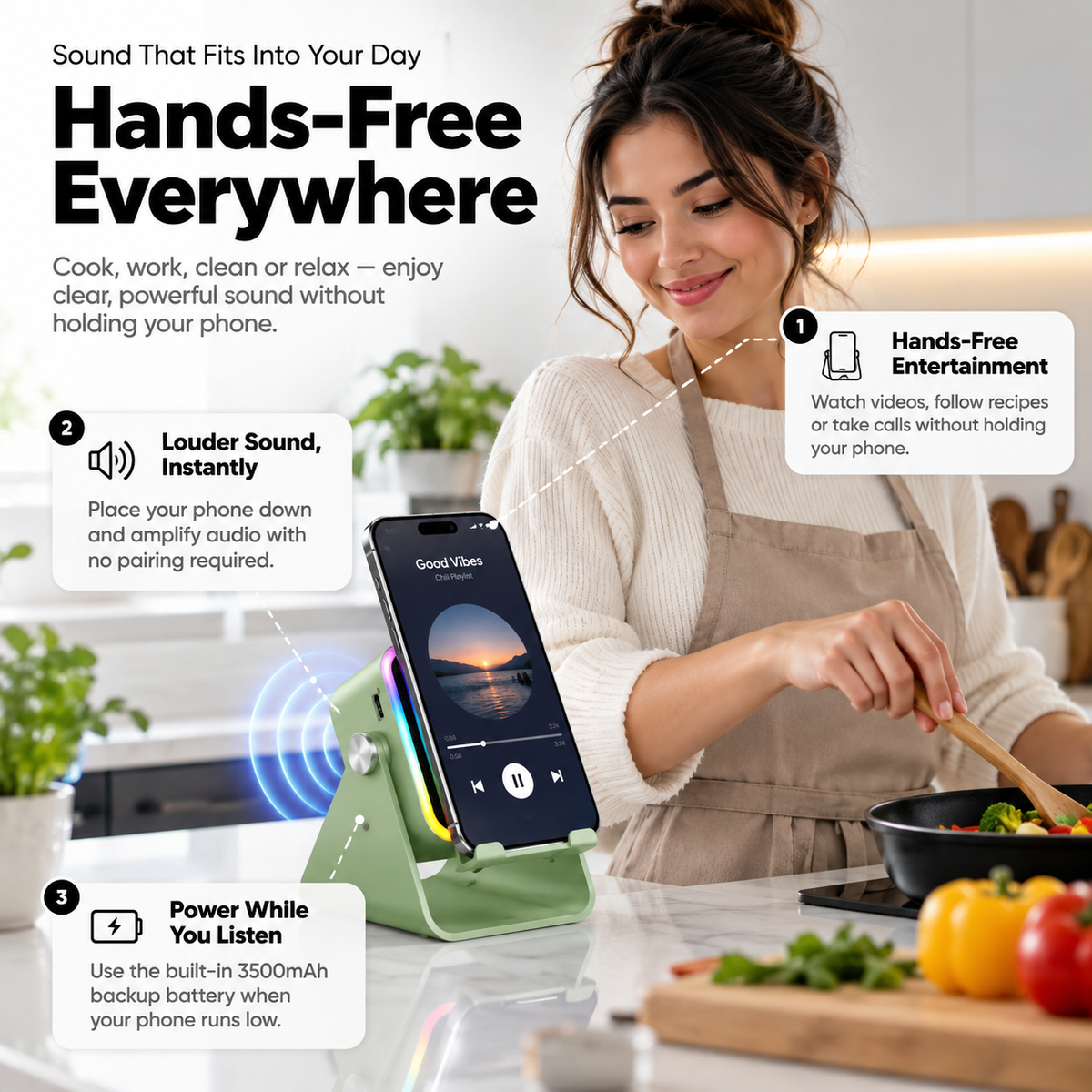 Soniva™ - Instant Audio Speaker Stand
