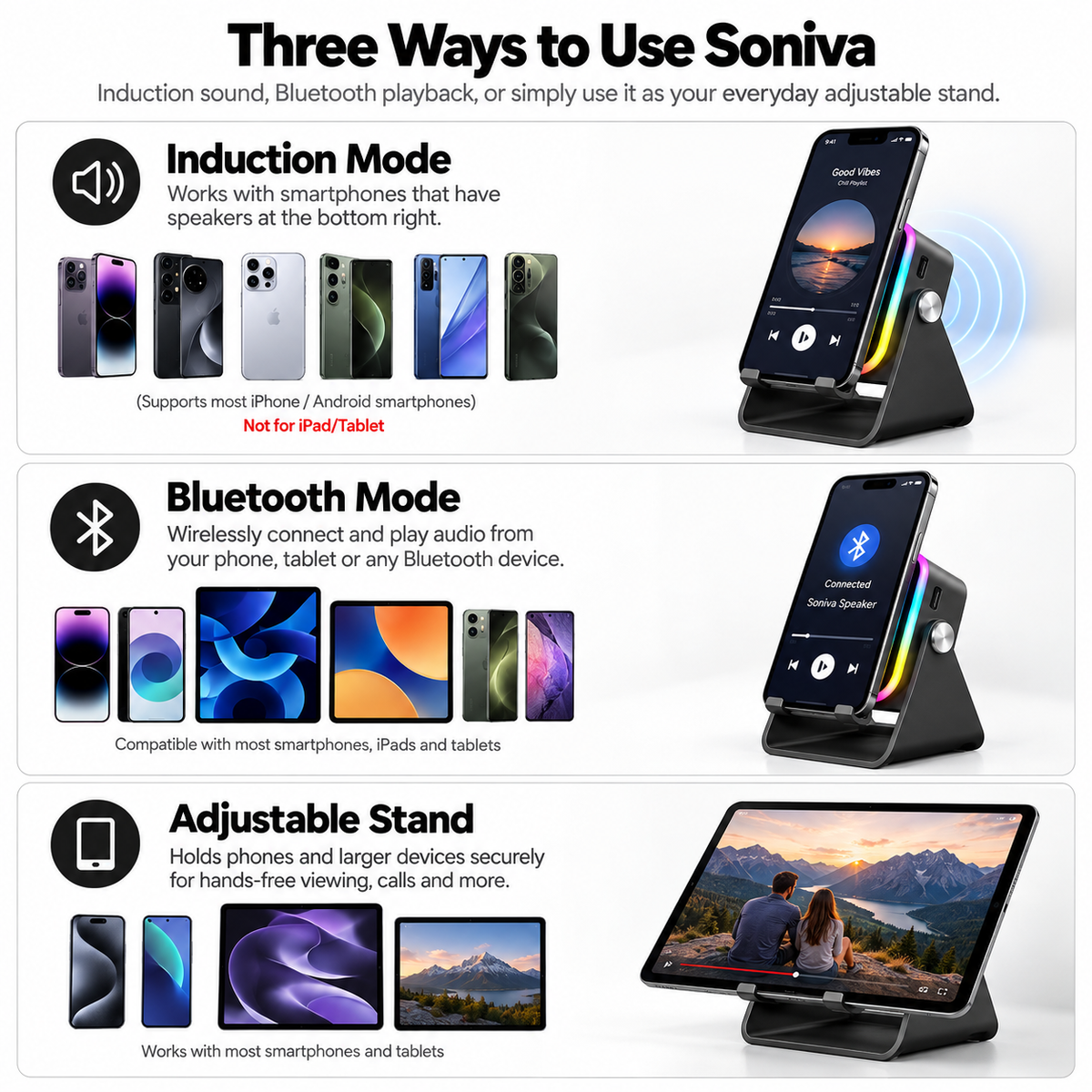 Soniva™ - Instant Audio Speaker Stand