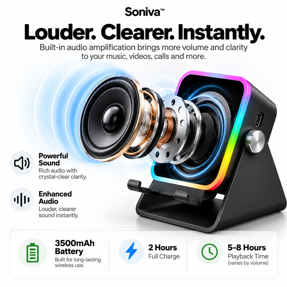 Soniva™ - Instant Audio Speaker Stand