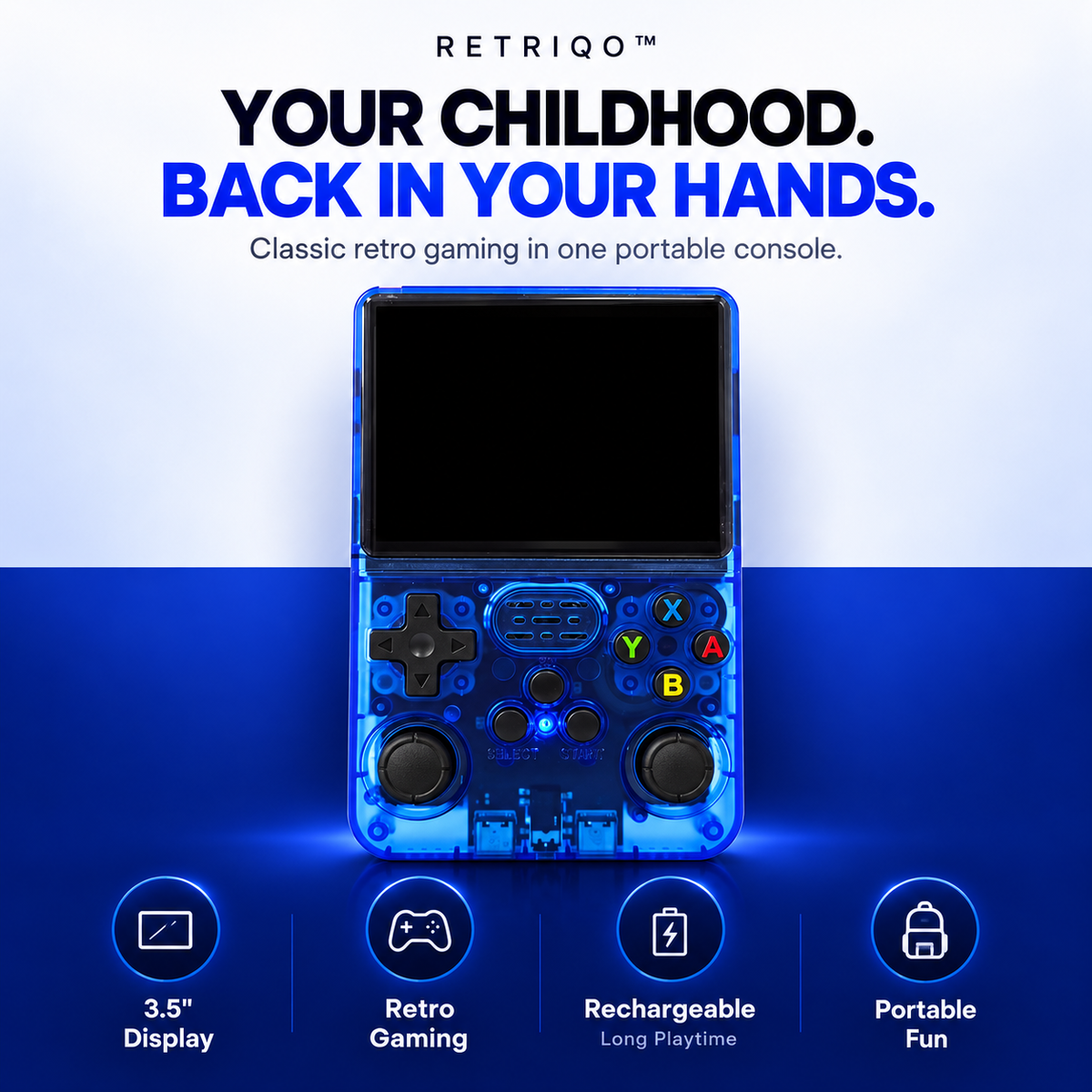 Retriqo™ - Portable Retro Gaming Console